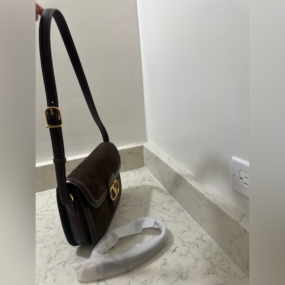 Valentino 9to5 Suede brown shoulder bag - Picture 4 of 6
